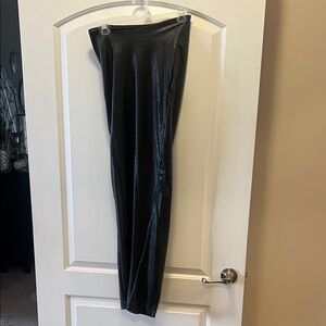 naked wardrobe Black Faux Croc Pencil Skirt